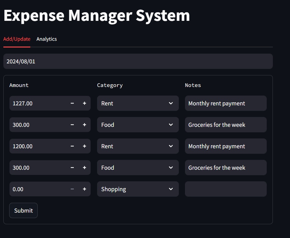Screenshot of Project